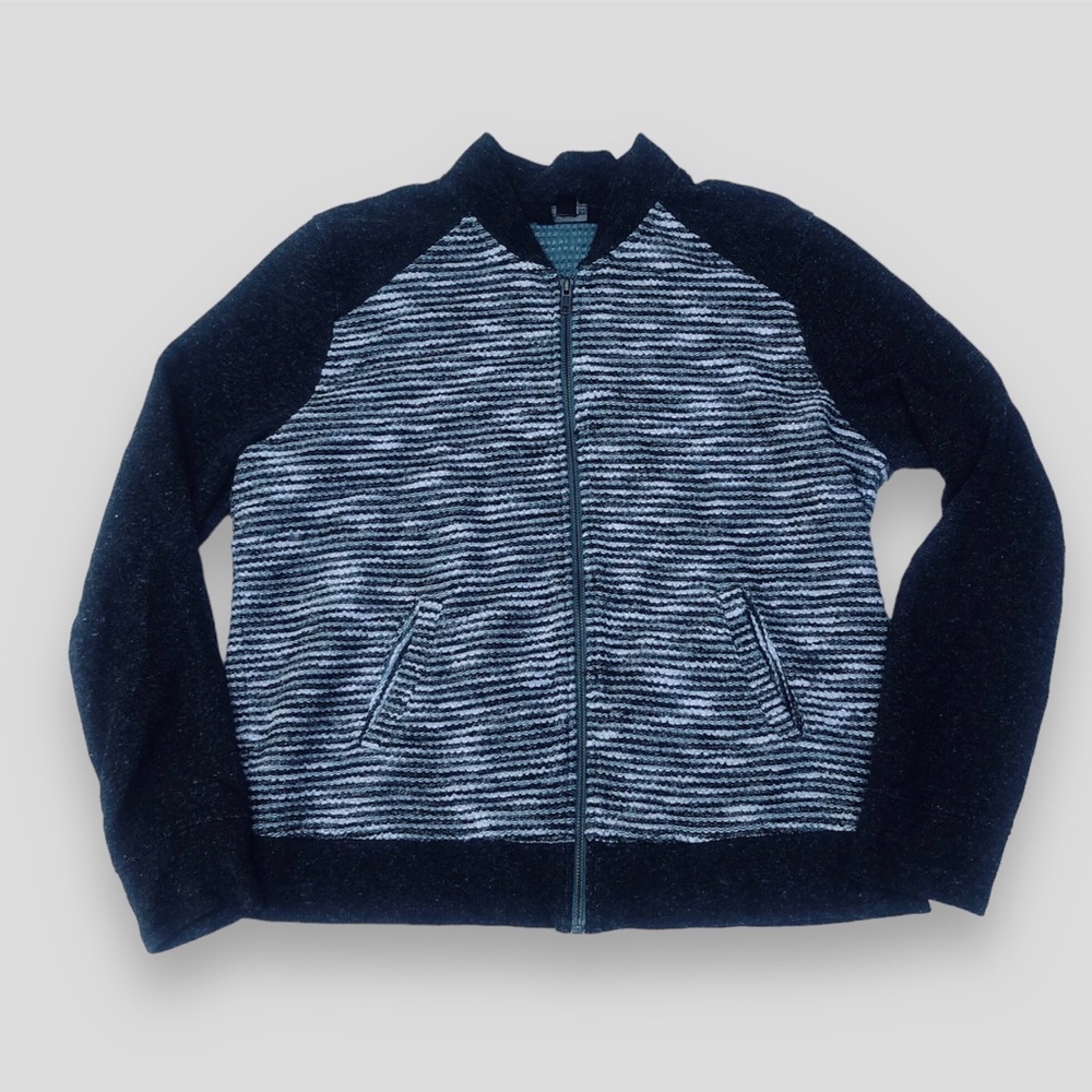 Lucky Brand Raglan Zip-Up Sweater XL